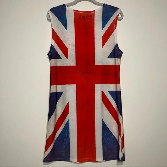 HER UNIVERSE Doctor Who Tardis Union Jack 60s Flag Slip Dress - Picture 5 of 6